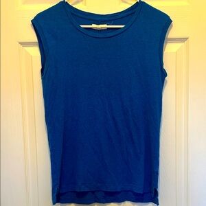 Madewell Vibrant Blue Linen Women’s Muscle Tee
